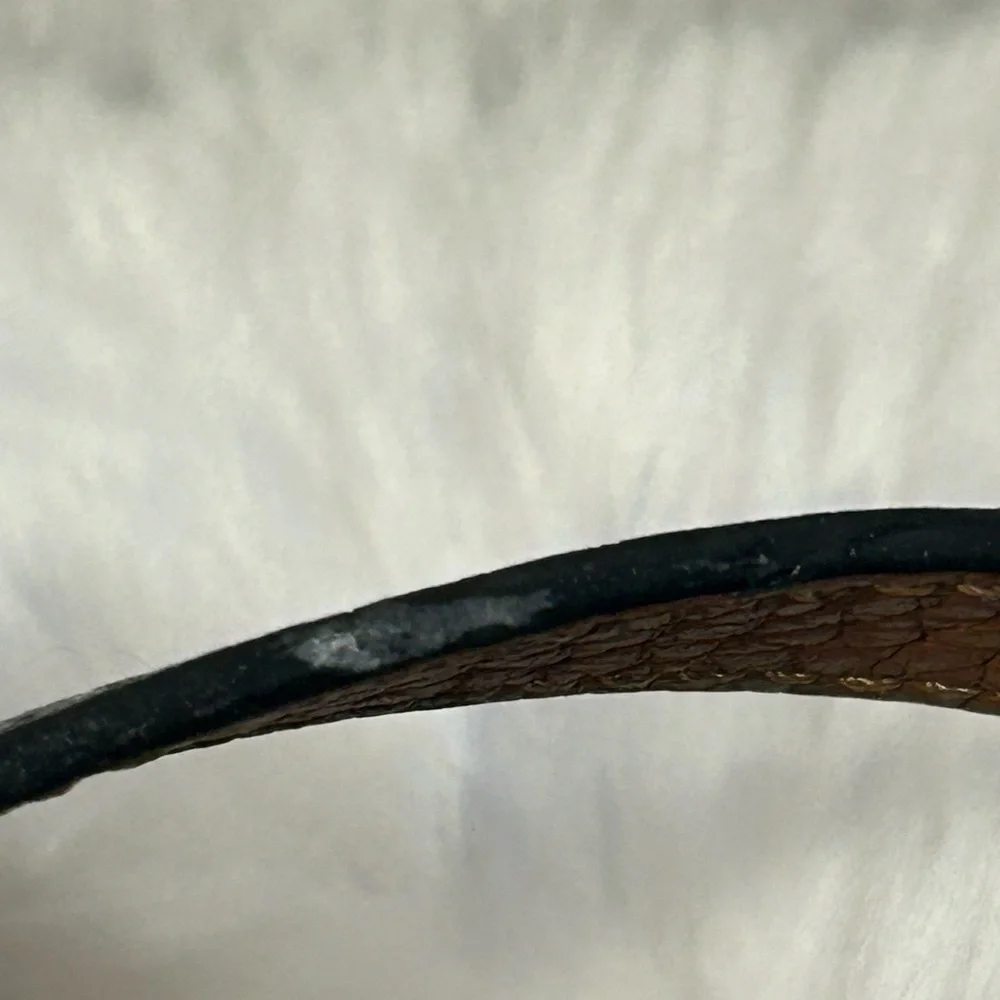 Louis Vuitton Black‎ Leather Slim Bracelet